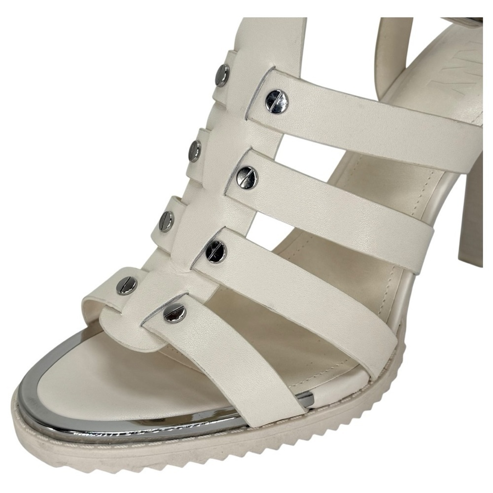 DKNY Bria Cream Leather Strappy Womens Heels Size 11M - Picture 8 of 14